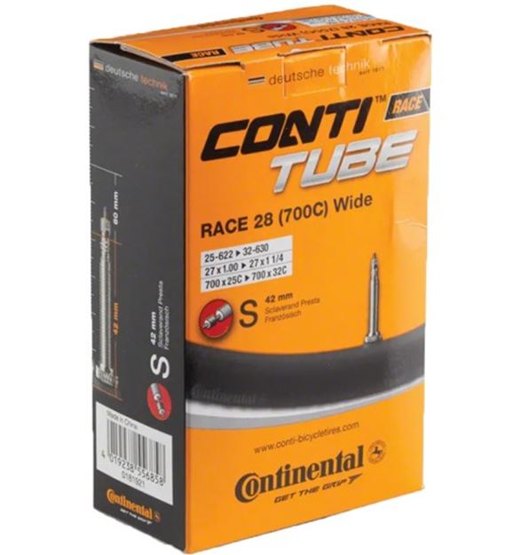 Picture of CONTINENTAL RACE 28 WIDE TUBE PRESTA VALVE